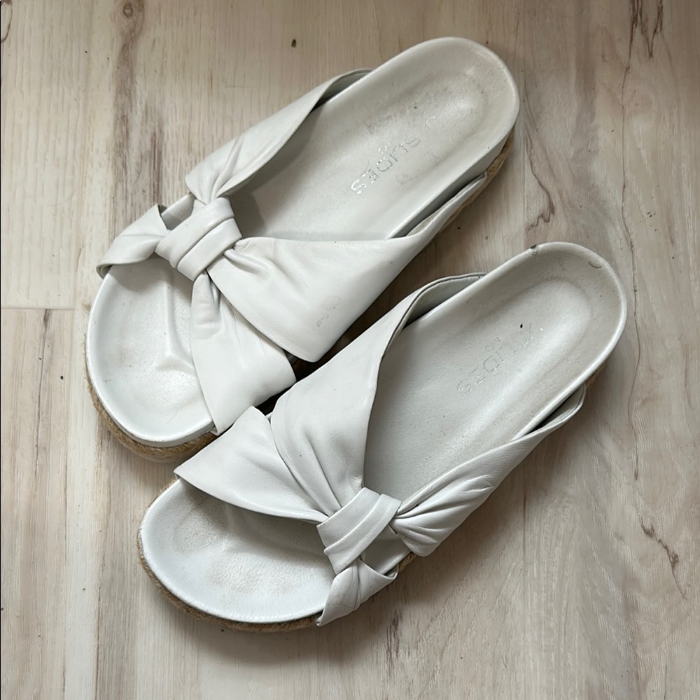 J-Slides White Slide Sandals